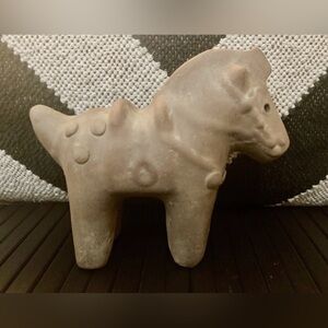 Vintage Japanese Clay Horse Figurine | Handcrafted Pottery | 5.5”